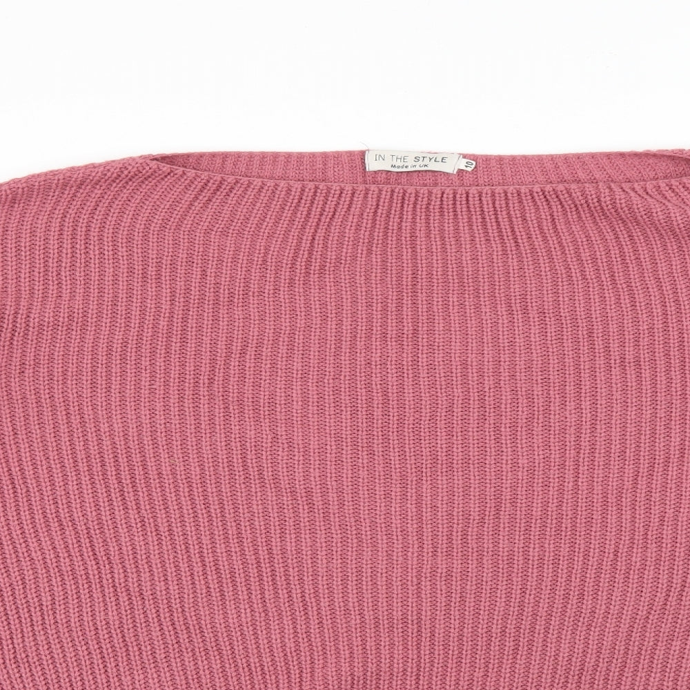 Womens UK Size 10 In the Style Pink Pullover Jumper