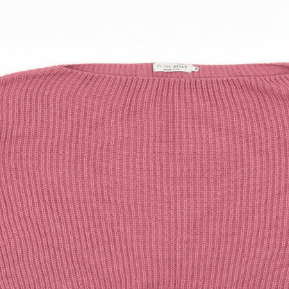 Womens UK Size 10 In the Style Pink Pullover Jumper