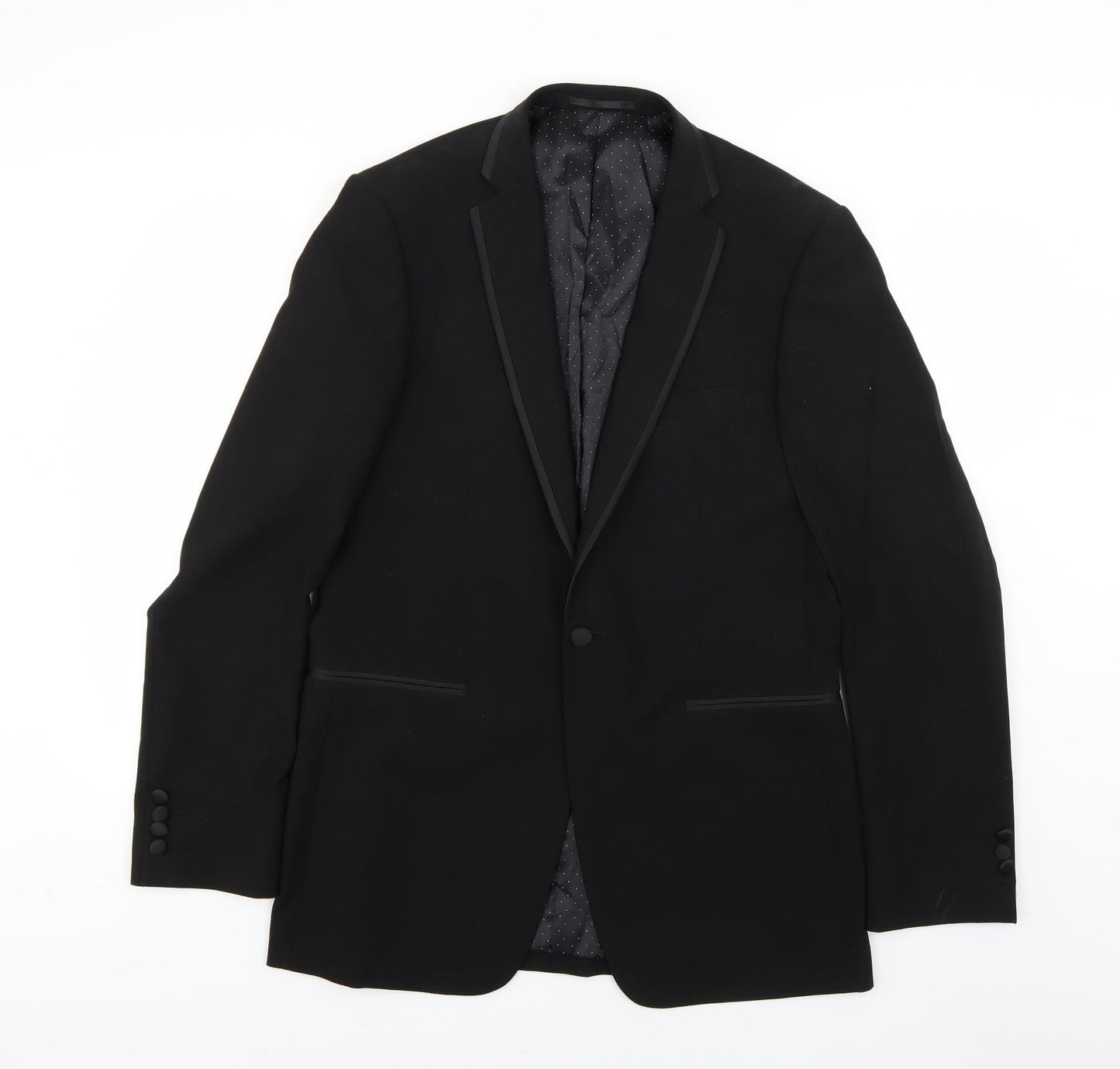 Mens UK Size 40 Preworn Regular Black Suit Jacket