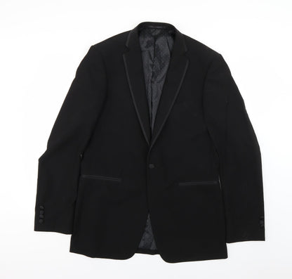 Mens UK Size 40 Preworn Regular Black Suit Jacket