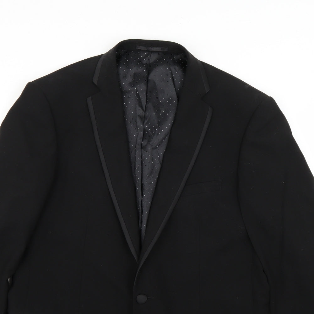 Mens UK Size 40 Preworn Regular Black Suit Jacket
