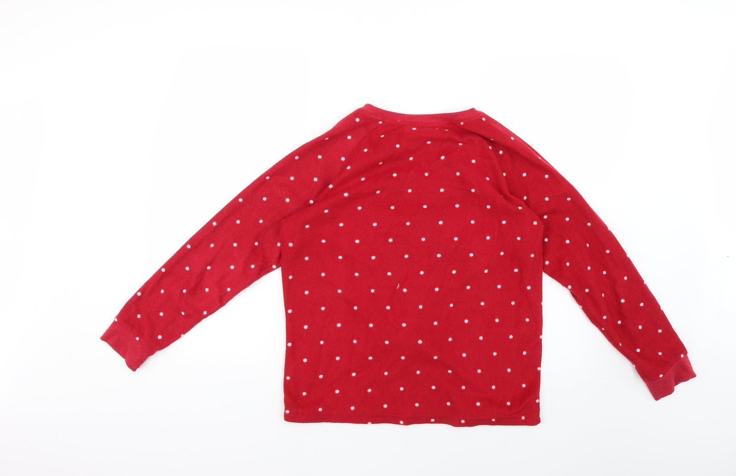 for your perfect Christmas Womens Red Polka Dot  Top Pyjama Top Size 8  - Christmas