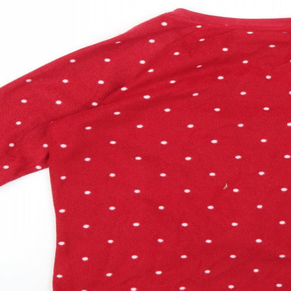 for your perfect Christmas Womens Red Polka Dot  Top Pyjama Top Size 8  - Christmas