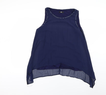 Womens UK Size M Wallis Blue Basic Blouse