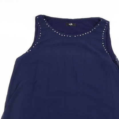 Womens UK Size M Wallis Blue Basic Blouse