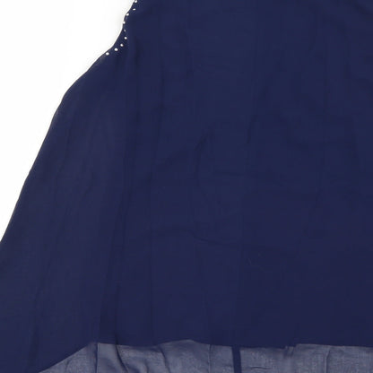 Womens UK Size M Wallis Blue Basic Blouse