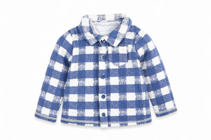 Front view of F&F Baby Multicoloured Check Basic Button-Up, size 12, Months