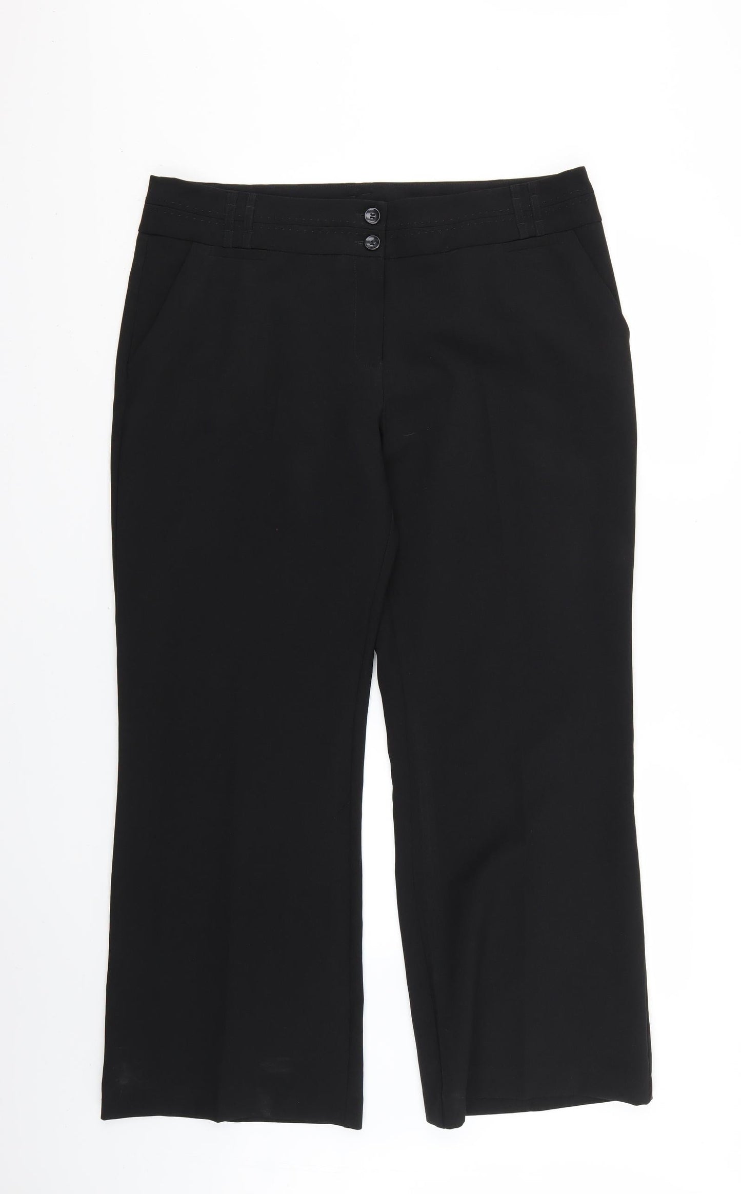 Womens UK Size 16 Atmosphere Regular Fit  Black Trousers