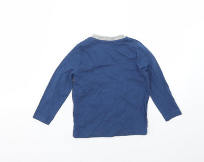 Back view of Lupilu Baby Blue Basic T-Shirt, size 12-18, Months