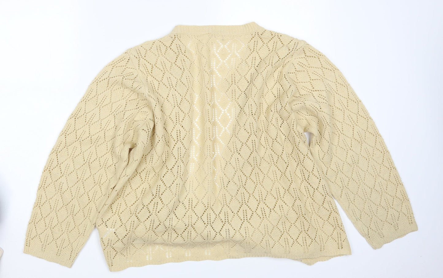 Womens UK Size L BM Beige Cardigan Jumper