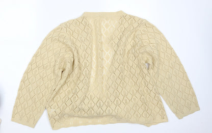 Womens UK Size L BM Beige Cardigan Jumper