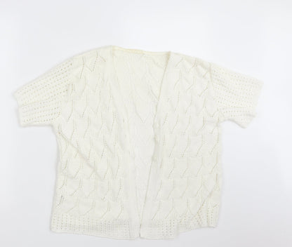 Womens UK Size M Preworn Ivory Cardigan Jumper