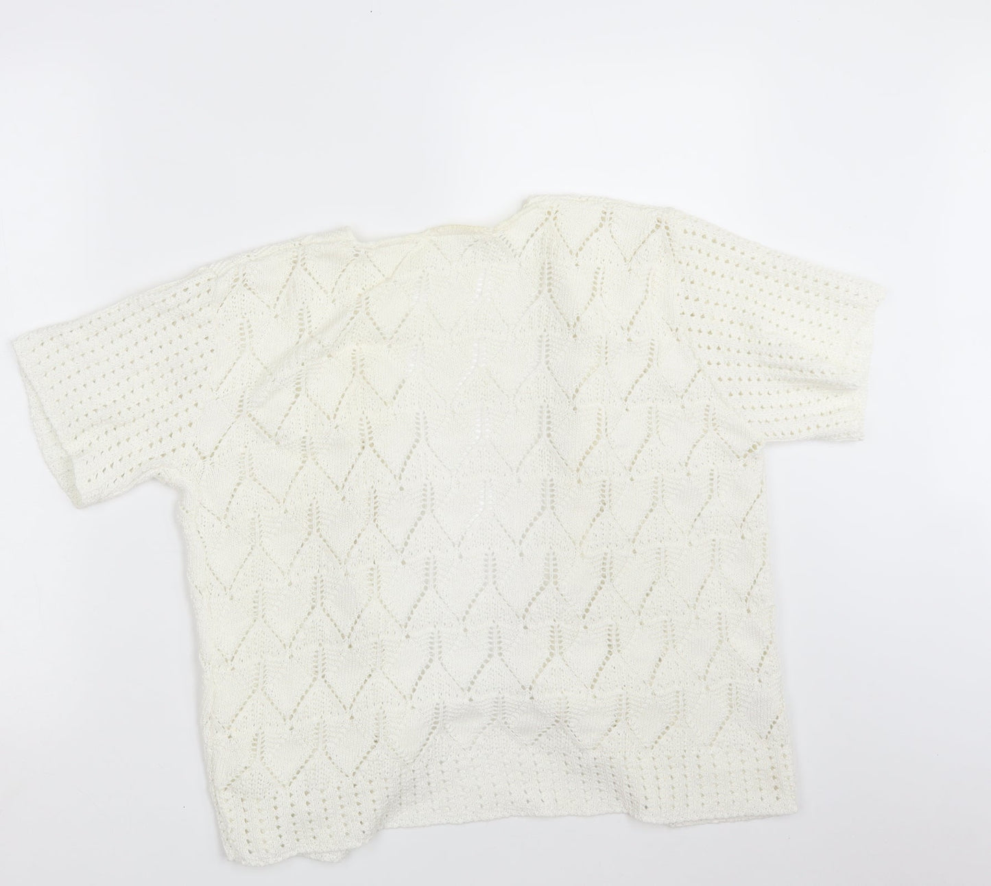 Womens UK Size M Preworn Ivory Cardigan Jumper