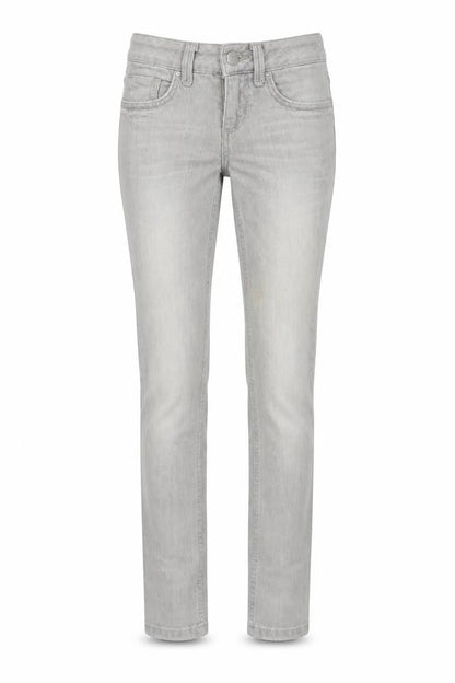 Front view of Topshop women’s beige denim skinny jeans, size UK 26, in, 31-inch leg