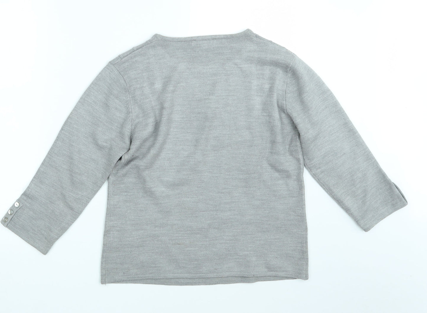 Womens UK Size S Touch Grey Pullover Jumper