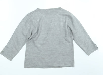 Womens UK Size S Touch Grey Pullover Jumper