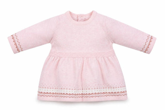 Sainsbury's Girls Pink Fair Isle Knit Pullover Jumper Size 0-3 Months