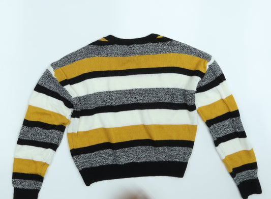 H&M Womens Multicoloured Striped Knit Pullover Jumper Size S