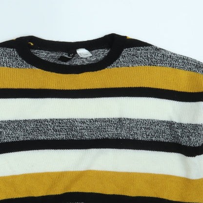 H&M Womens Multicoloured Striped Knit Pullover Jumper Size S