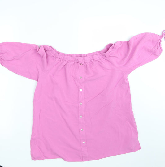 George Womens Pink   Basic Blouse Size 14