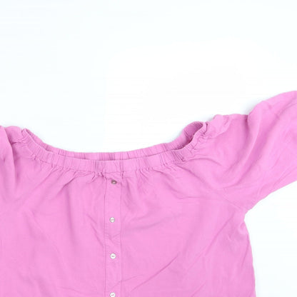 George Womens Pink   Basic Blouse Size 14