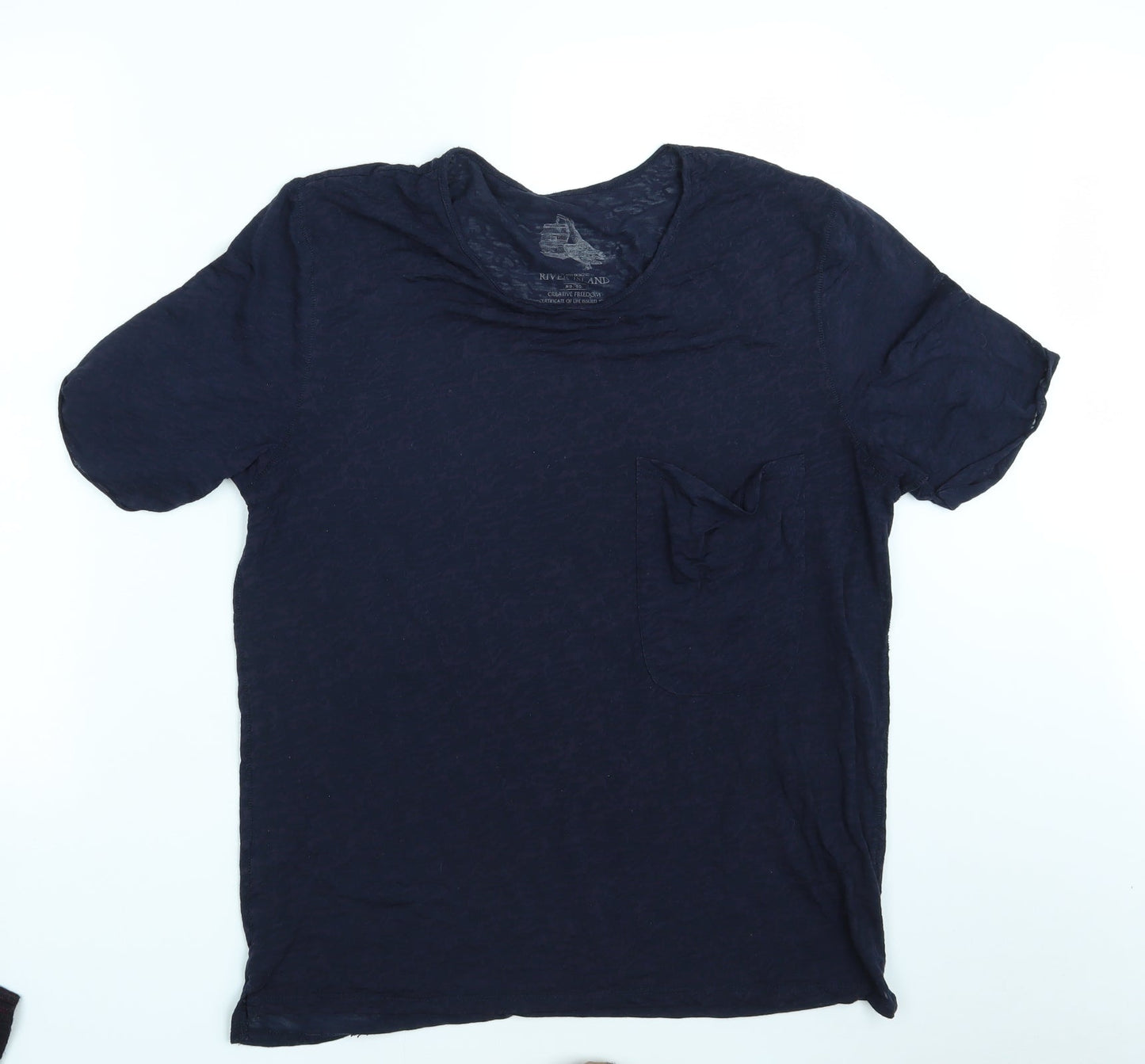 River Island Mens Blue Animal Print   T-Shirt Size L