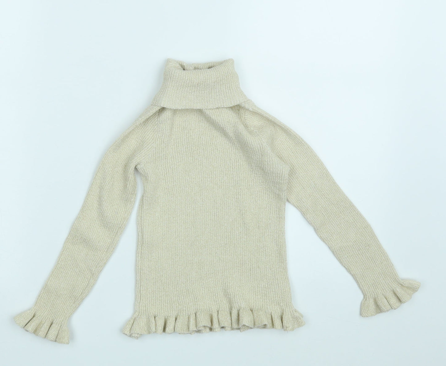 Primark Girls Gold   Pullover Jumper Size 6-7 Years