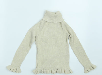 Primark Girls Gold   Pullover Jumper Size 6-7 Years