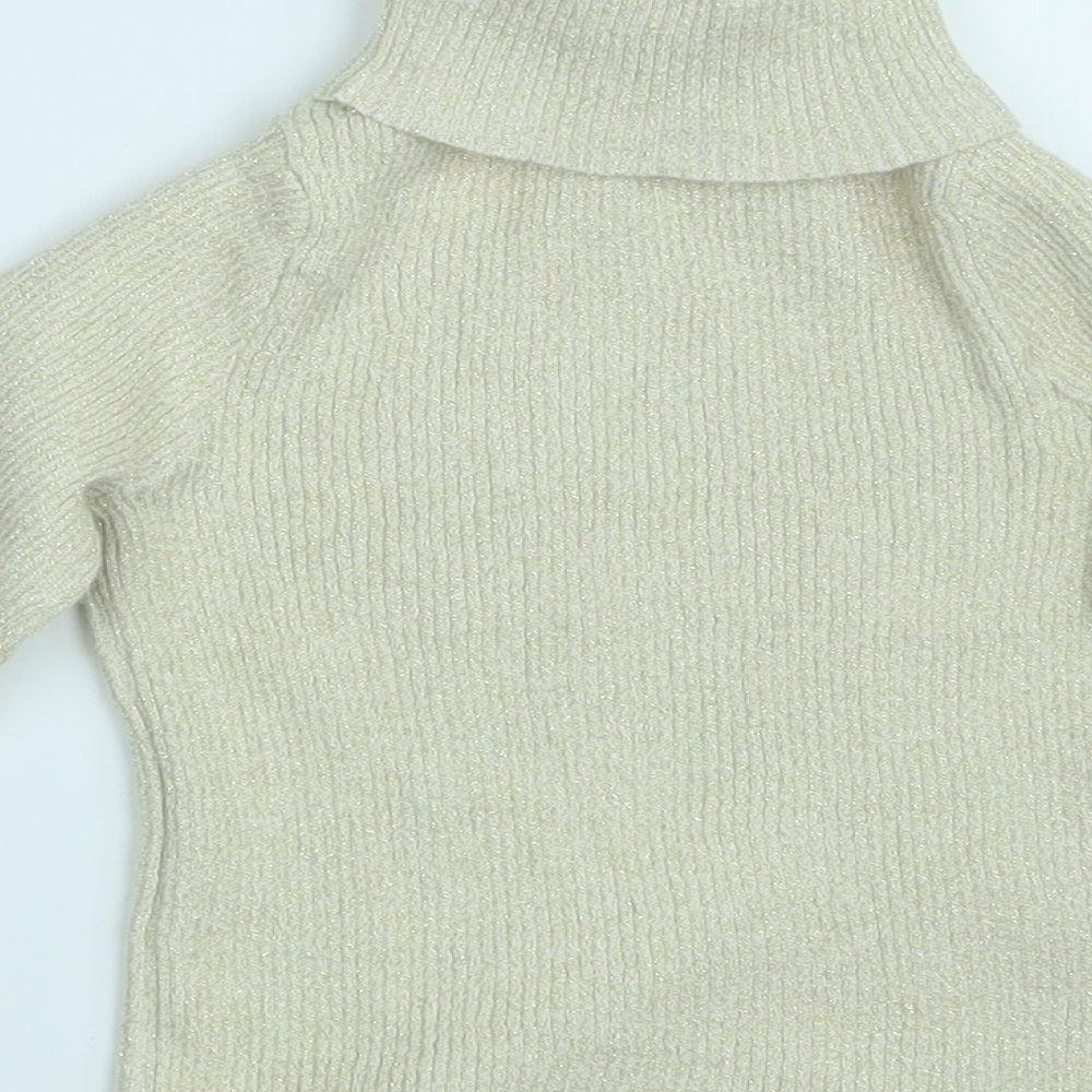 Primark Girls Gold   Pullover Jumper Size 6-7 Years