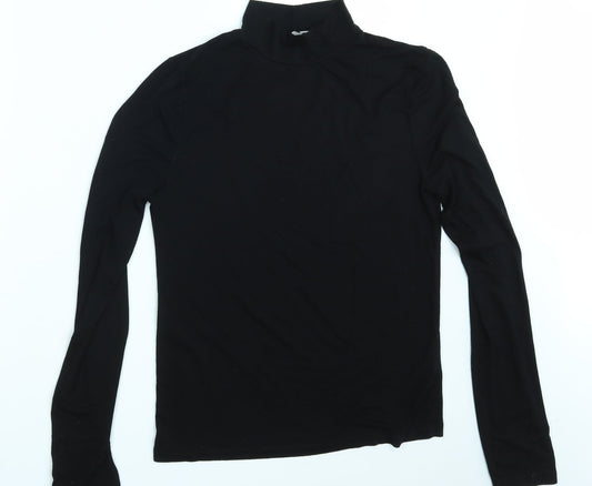 Additional front view of Asos women’s black pullover sweatshirt, size UK 14