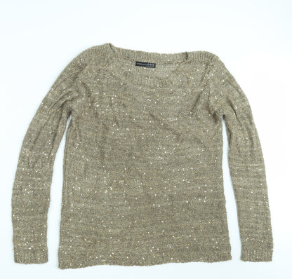 Womens UK Size 14 Atmosphere Beige Pullover Jumper
