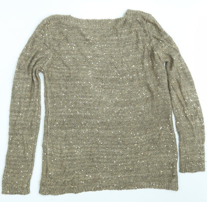 Womens UK Size 14 Atmosphere Beige Pullover Jumper