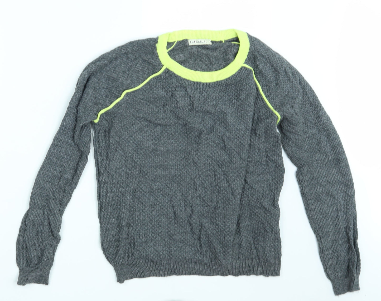 LCW Casual Womens Grey  Knit Pullover Jumper Size M