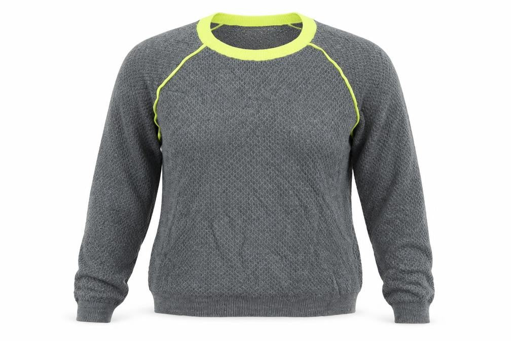 Front view of LCW Casual women’s grey knit jumper, size M