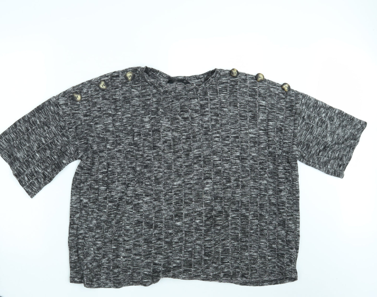 F&F Womens Grey   Cropped T-Shirt Size 18