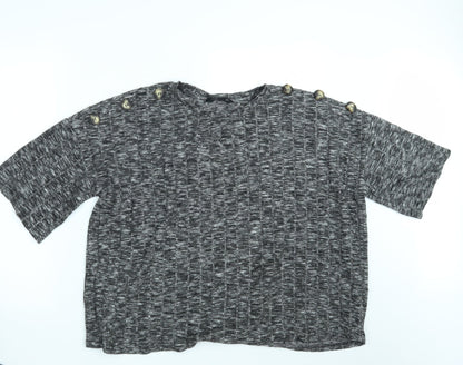 F&F Womens Grey   Cropped T-Shirt Size 18