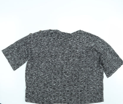 F&F Womens Grey   Cropped T-Shirt Size 18