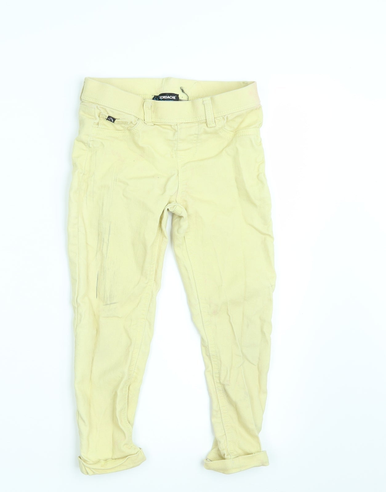 Jordache Girls Yellow   Jegging Trousers Size 7-8 Years - Inside Leg 17 Inches