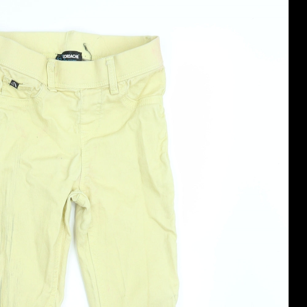 Jordache Girls Yellow   Jegging Trousers Size 7-8 Years - Inside Leg 17 Inches