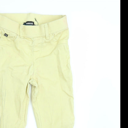 Jordache Girls Yellow   Jegging Trousers Size 7-8 Years - Inside Leg 17 Inches