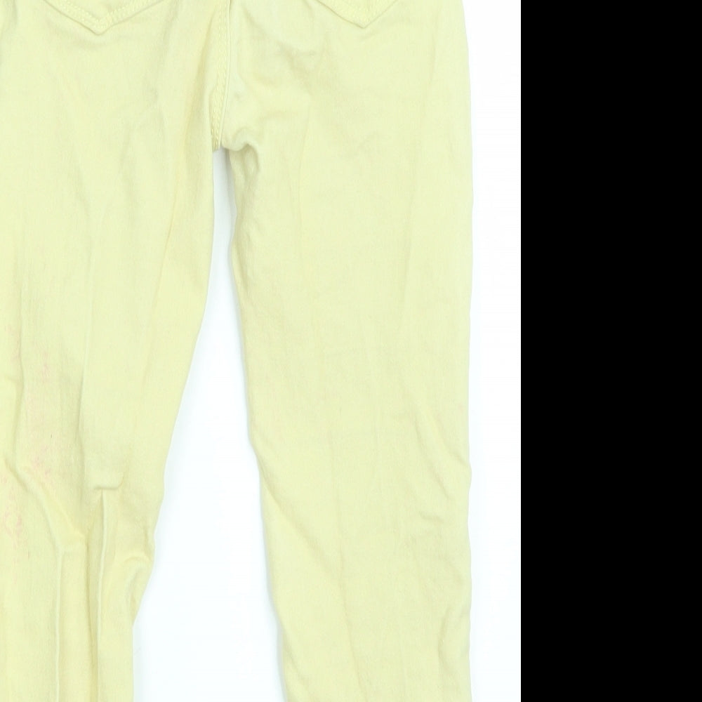 Jordache Girls Yellow   Jegging Trousers Size 7-8 Years - Inside Leg 17 Inches