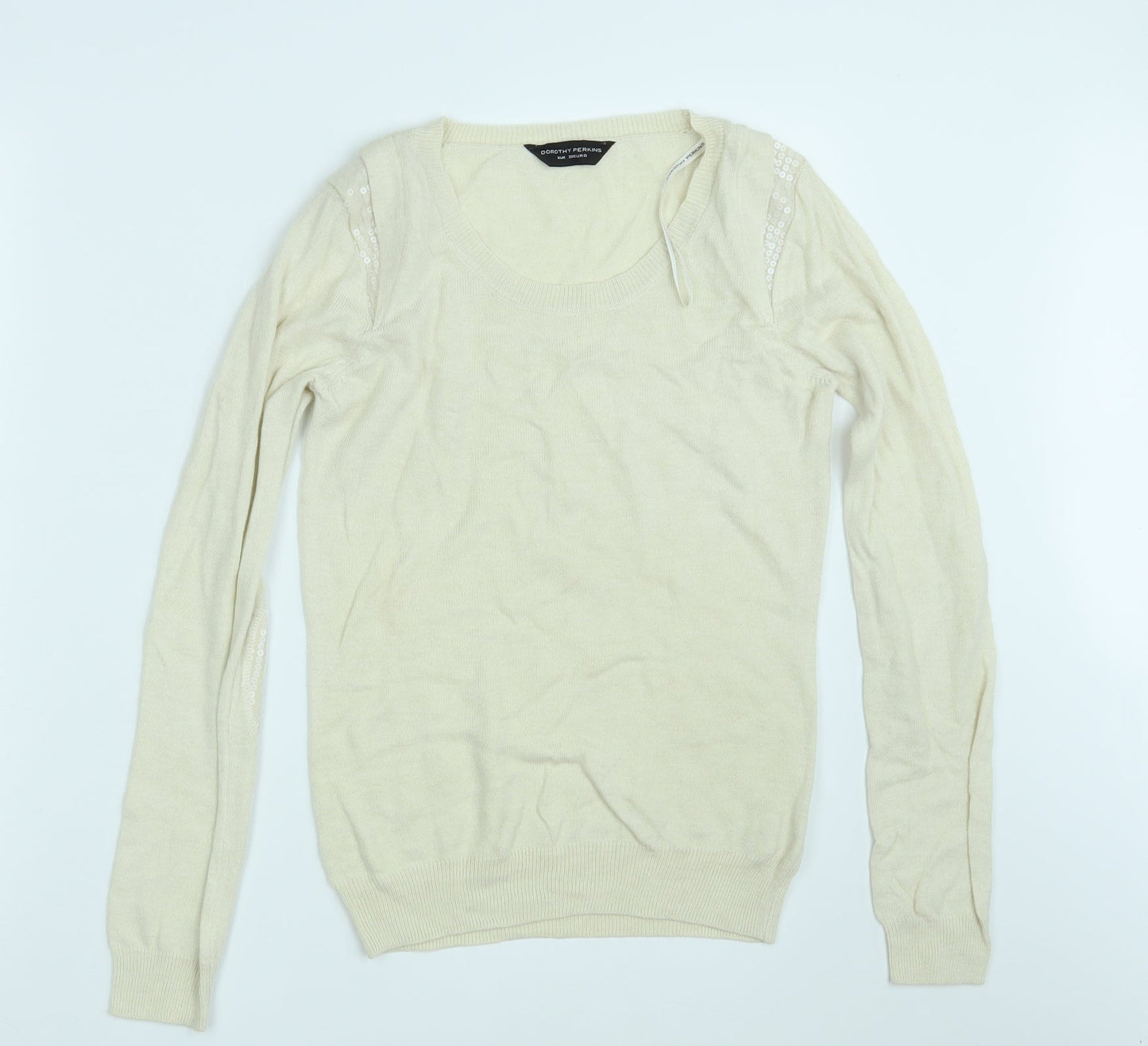 Womens UK Size 8 Dorothy Perkins Beige Pullover Jumper