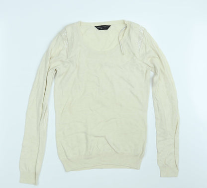 Womens UK Size 8 Dorothy Perkins Beige Pullover Jumper