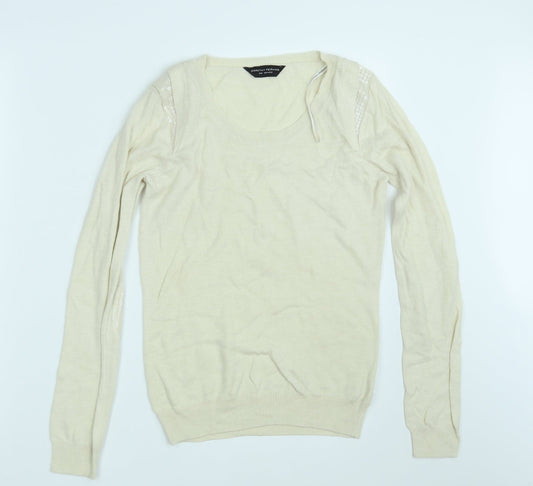 Womens UK Size 8 Dorothy Perkins Beige Pullover Jumper
