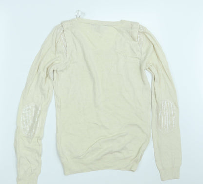 Womens UK Size 8 Dorothy Perkins Beige Pullover Jumper