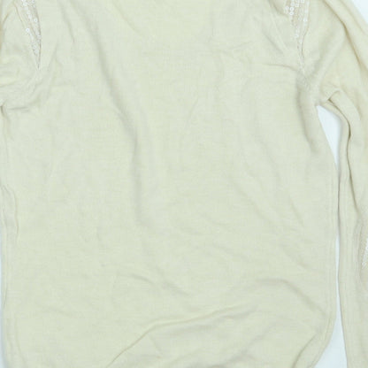 Womens UK Size 8 Dorothy Perkins Beige Pullover Jumper