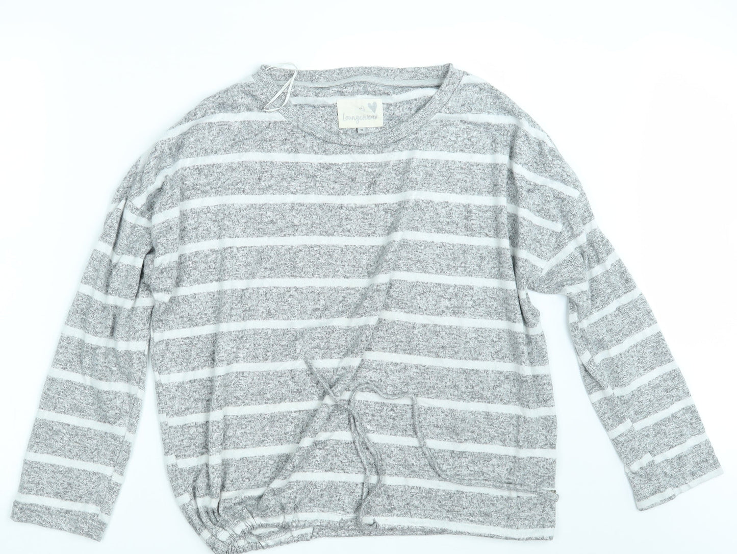 TU Womens Grey Striped  Pullover Jumper Size 12  - Lounge Wear