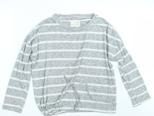 TU Womens Grey Striped  Pullover Jumper Size 12  - Lounge Wear