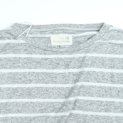 TU Womens Grey Striped  Pullover Jumper Size 12  - Lounge Wear