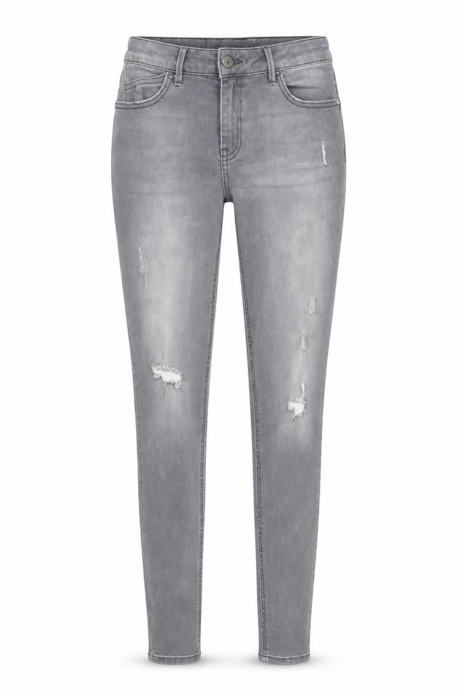 Front view of Papaya women’s grey denim skinny jeans, size UK 8, 30-inch leg